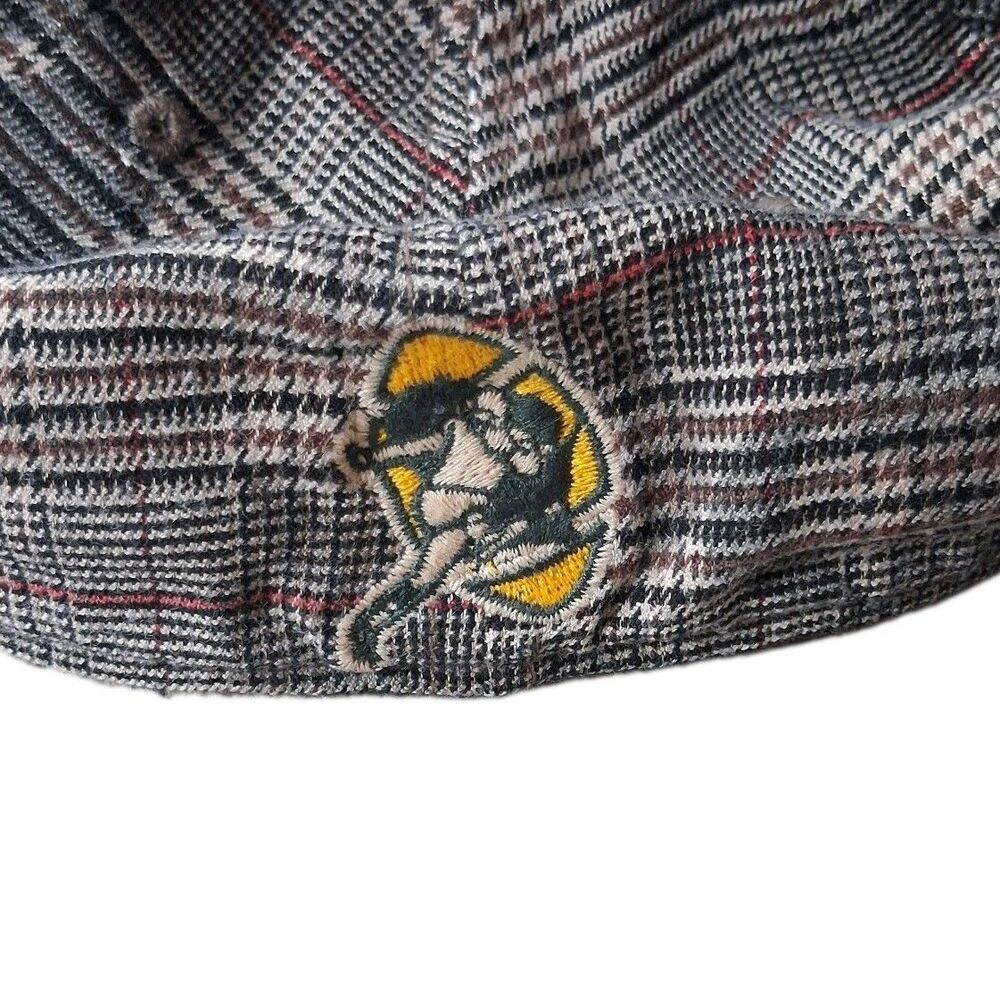 Vintage Reebok Green Bay Packers Old Orchard Beach Plaid Hat Gridiron OSFA - Picture 2 of 10
